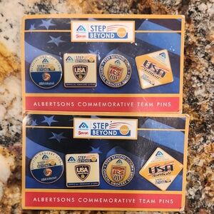 Safeway Commemorative Team Pins Set - Gold, Blue, Red